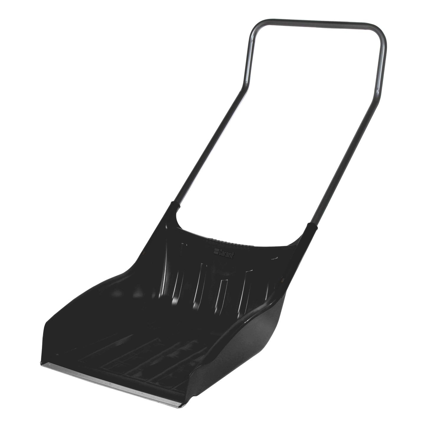 Sleigh shovel 35L, poly scoop w/wear strip, steel handle