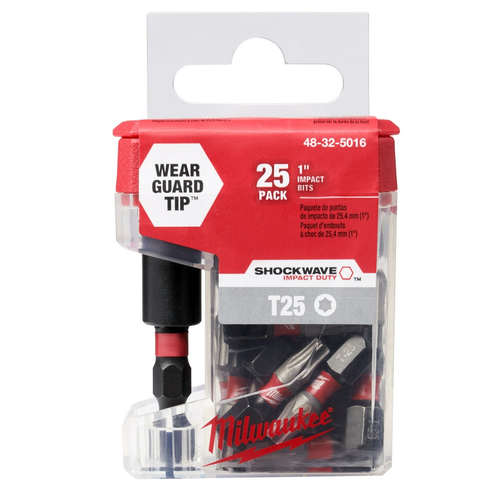 Shockwave™ Impact T25 Insert Bits With Bit Holder 25pk
