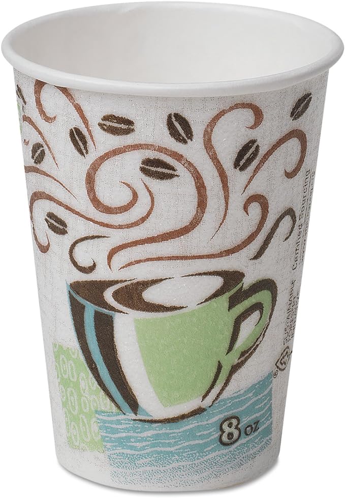 Perfectouch® 8oz Insulated Paper Hot Coffee Cups, 50/pk, 20pk/cs