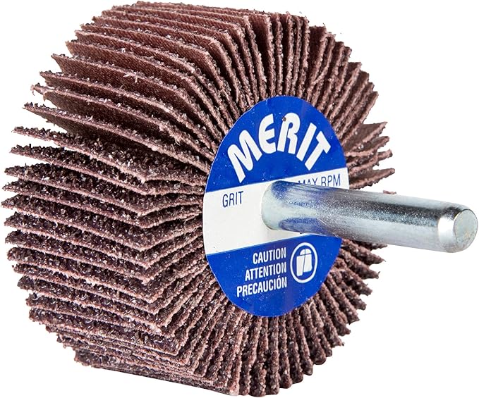 Super Finish Mini Flap Wheel, Aluminum Oxide, 80 Grit, 1-3/16" x 1/4" x 1/4"