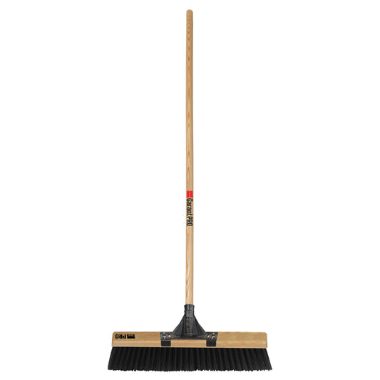 Garant Pro Push broom, 18", rough surface, wood handle