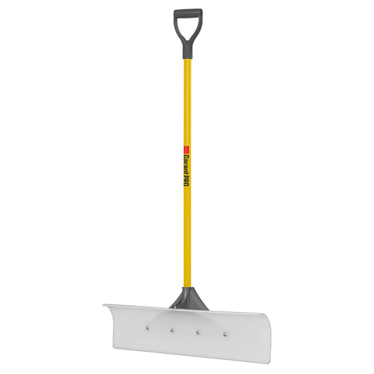 Snow pusher, UHMW, fiberglass handle, 30"
