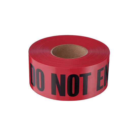 Empire® Premium Barricade Tape-danger do Not Enter, Red, 2,5mm, 3''x 1000', 8/pk