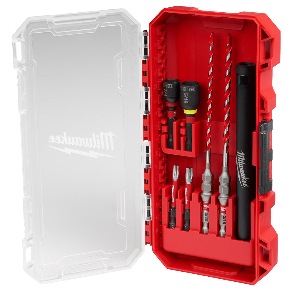 Shockwave Impact Duty™ Carbide Hammer Drill Bit Concrete Screw Install Set 7pc