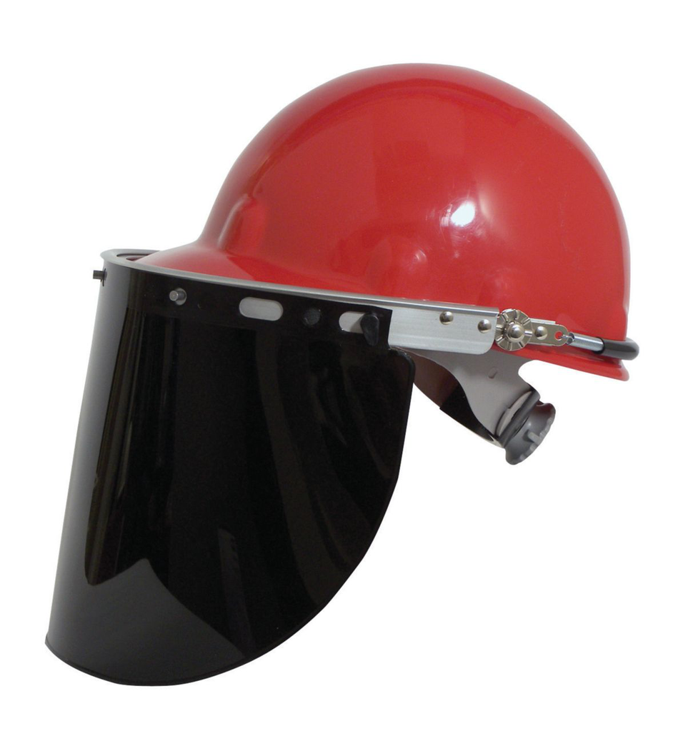 Honeywell Fibre-Metal® 9 3/4" X 19" X .06" Dark Green Propionate Extended View Faceshield
