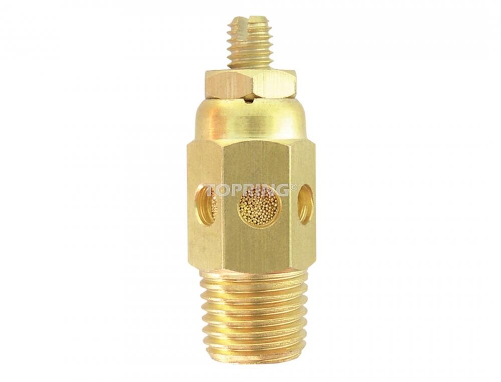 Silencieux pneumatique en laiton 1/2 (M) NPT avec régulateur