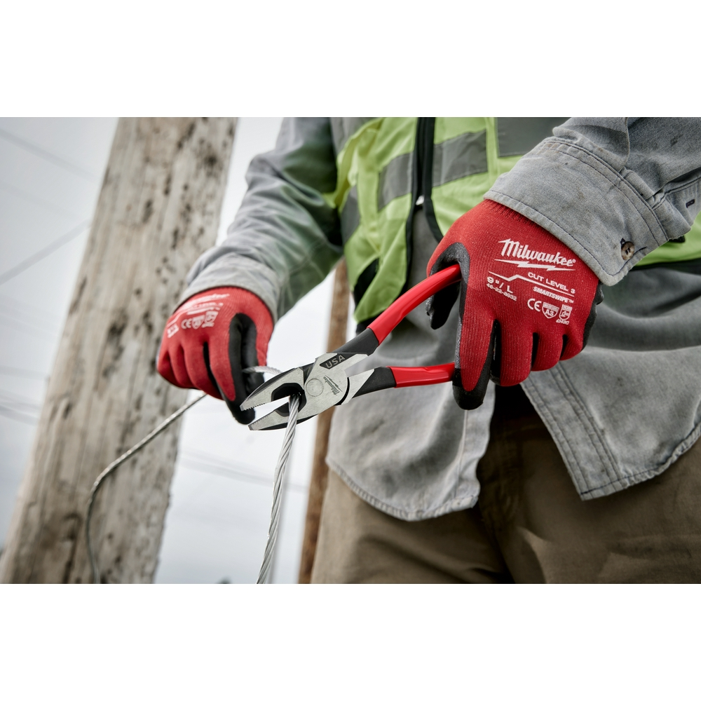 9" Lineman's Dipped Grip Pliers