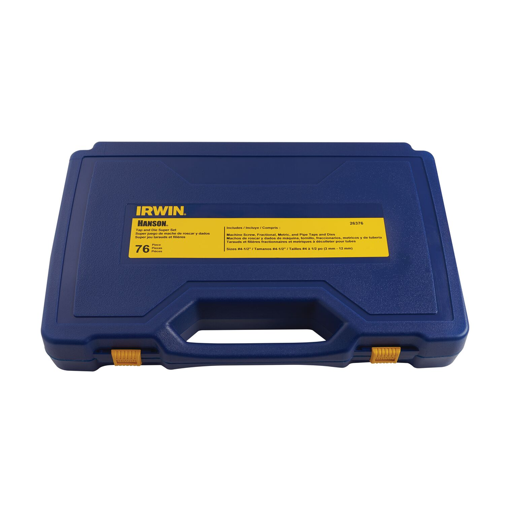 IRWIN Tap And Die Set Machine Screw/SAE/Metric 76-Piece