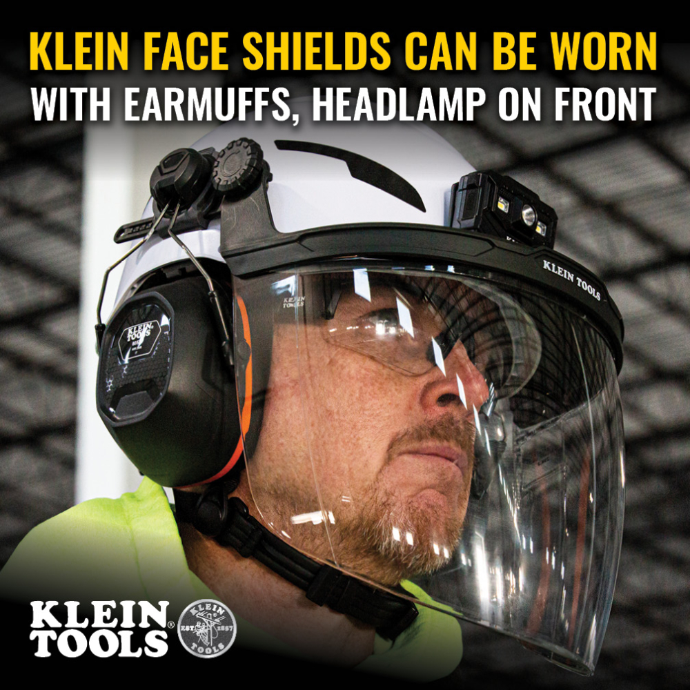 Face Shield Full Brim Hard Hat Clear