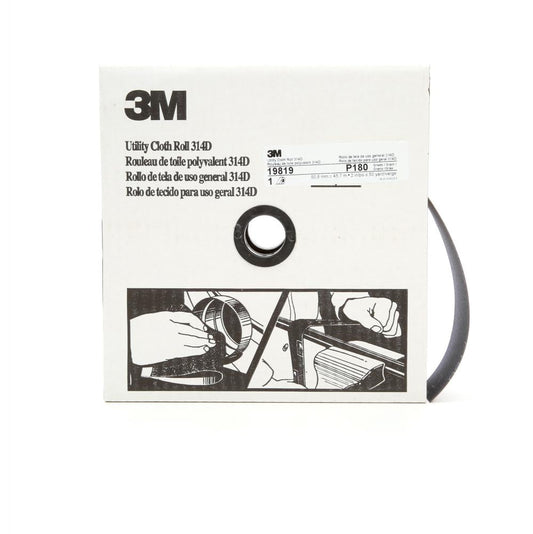 Rouleau de tissu utilitaire 3M™, 314D, P180, 2 po x 150 pi (50,8 mm x 45,72 m)