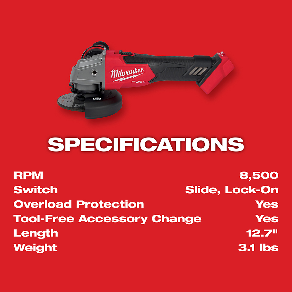 M18 FUEL™ 4-1/2" / 5" Grinder Slide Switch Lock-On Kit