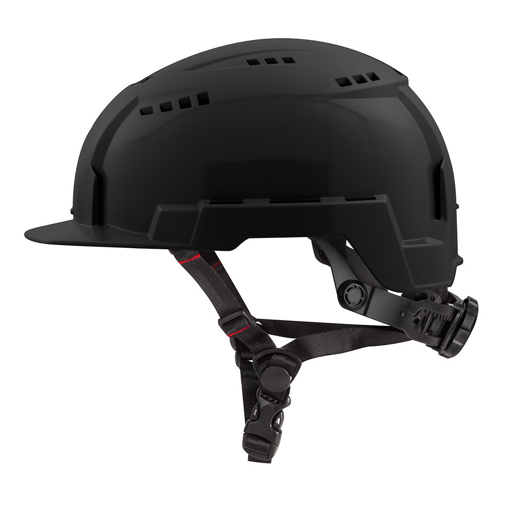 Black Front Brim Vented Safety Helmet Usa - Type 2, Class c