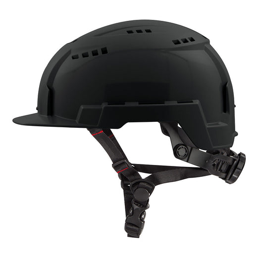 Black Front Brim Vented Safety Helmet Usa - Type 2, Class c