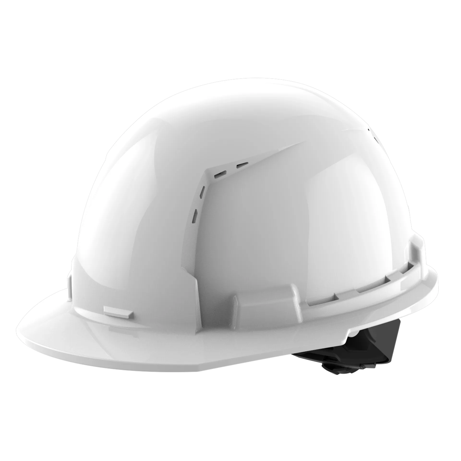 Bolt™ Front Brim Hard Hat White/4pt Ratcheting Suspension, Vented - Type 1, Class e, White
