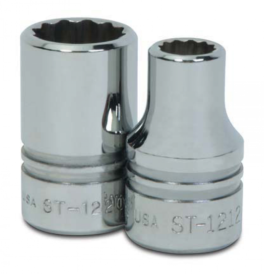 Douille peu profonde SAE 11/16" à 12 pans 1/2"