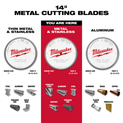 14" Metal & Stainless Cutting Circular Saw Blade