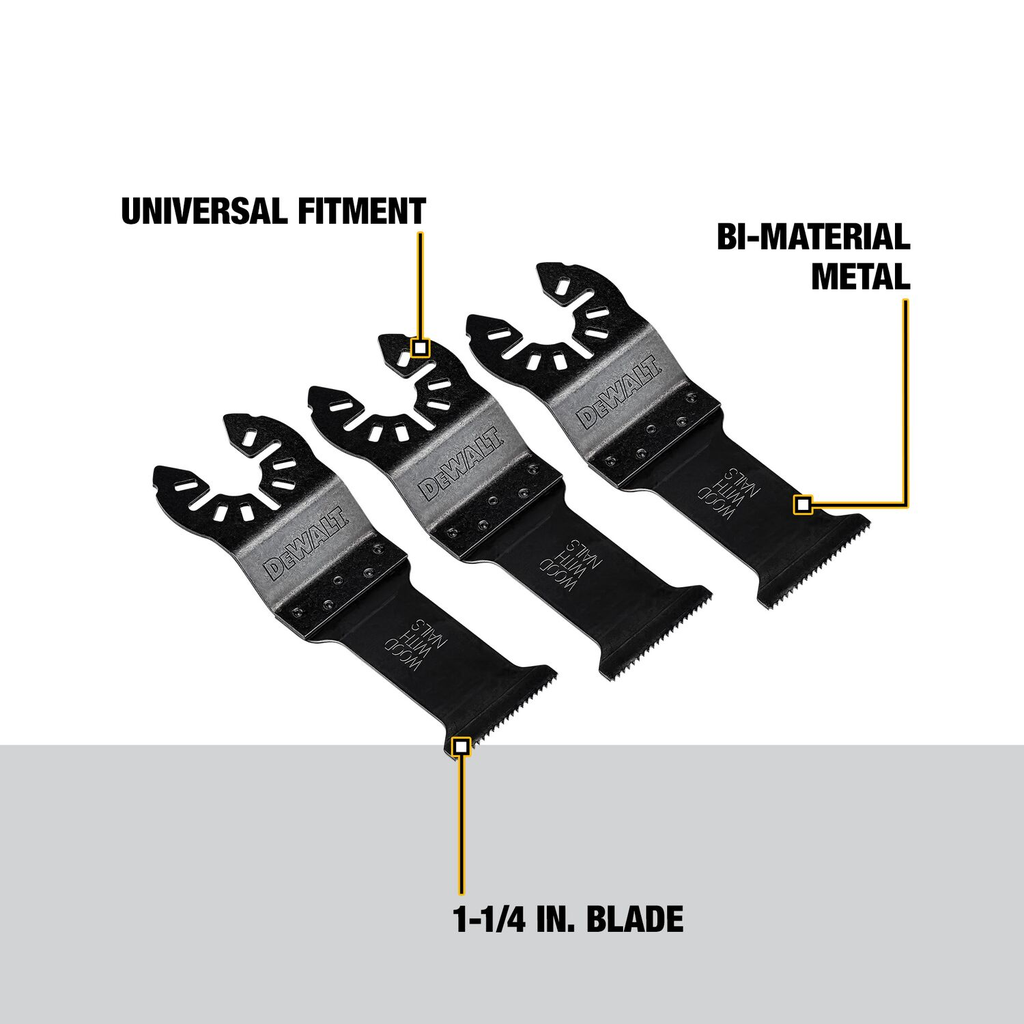 DEWALT 1-1/4 In Titanium Oscillating Tool Blade For Wood With Nails (1 Pack)