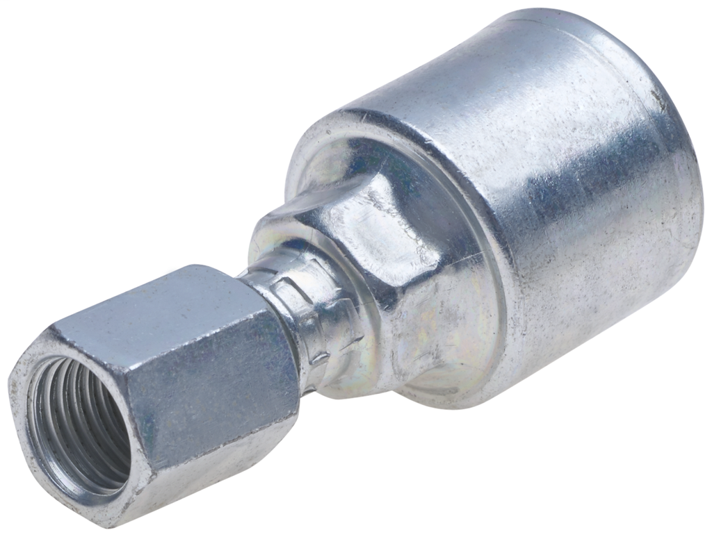 710308265 Crimp-On Fitting - 5/8 in Hose ID, #10 JIC 37° Flare, 10G-10FJX