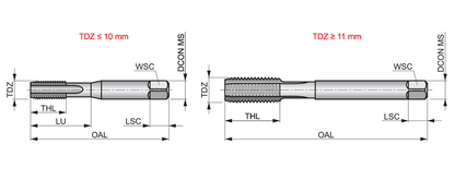 E513 HSS BRT MF Tap With a 4-6xP Plug Lead, ISO 529 3FL M10 x 1.00 mm