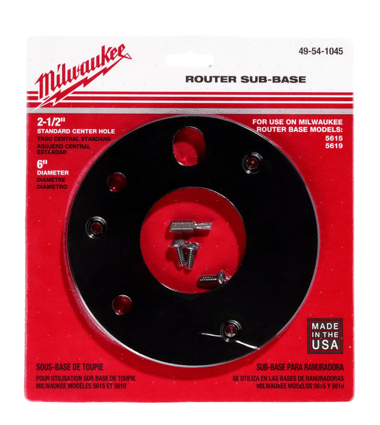 6 In Diameter 2-1/2 In Center Hole Sub-base