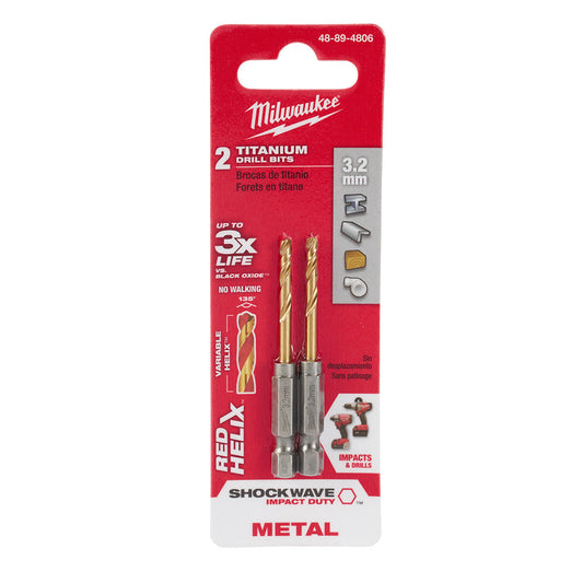 Shockwave™ Red Helix™ Titanium 3.2mm Metric Drill Bit