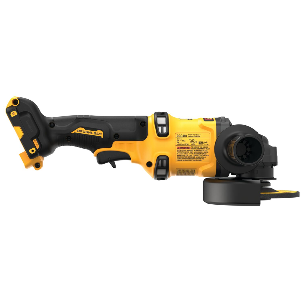 Dewalt 60V Brushless Grinder 4-1/2 To 6in Kickback Brake Tool Only