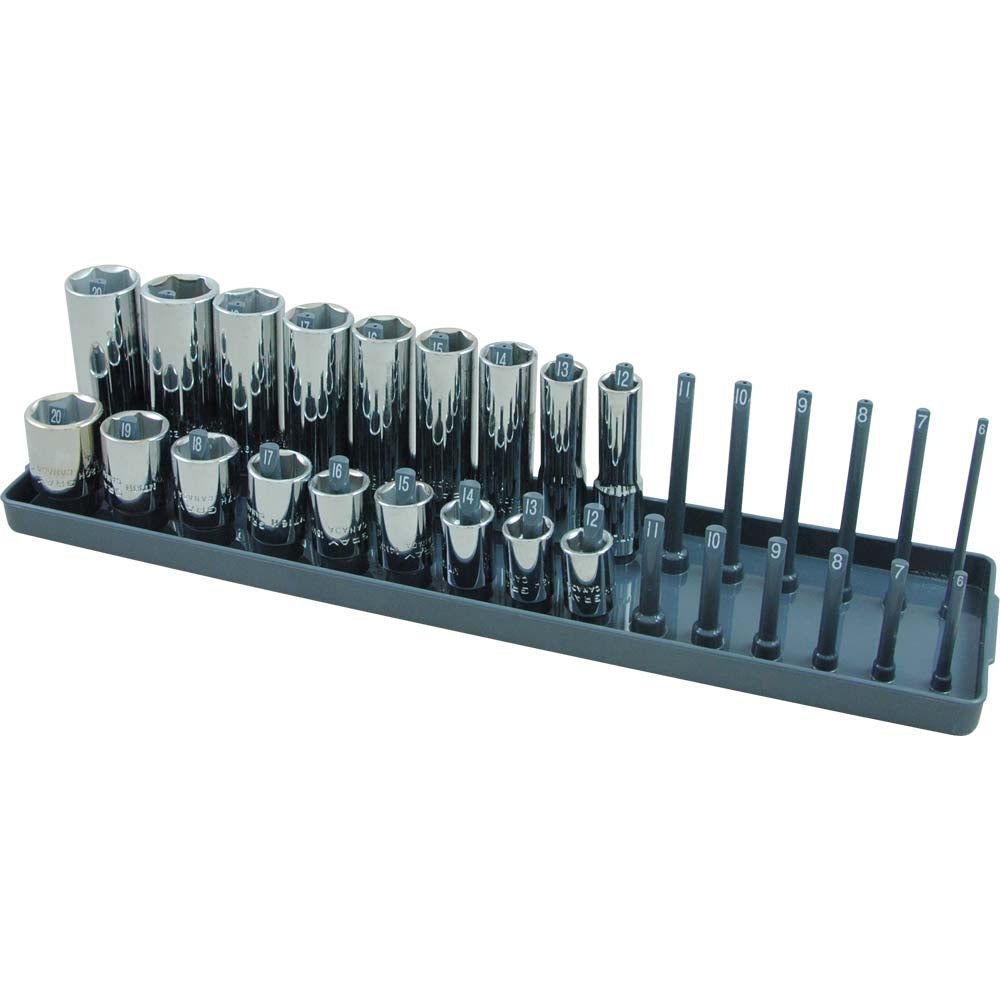 Organisateur de douilles 1/4" - Métrique