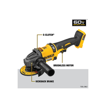 Dewalt 60V Brushless Grinder 4-1/2 To 6in Kickback Brake Tool Only
