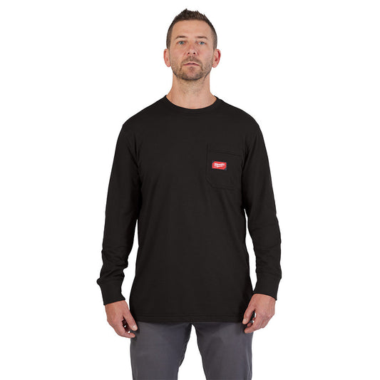 Gridiron™ Pocket T-shirt - Long Sleeve Black XL