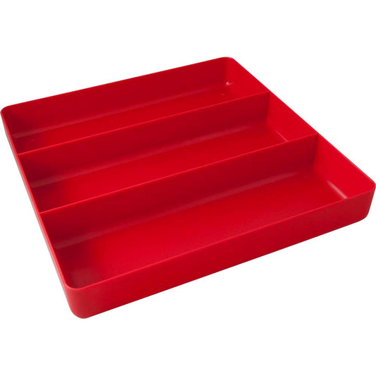 Red Tray Organizer - 3 Compartments