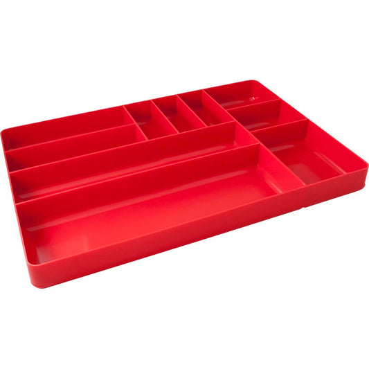 Red Tray Organizer - 10 Compartments