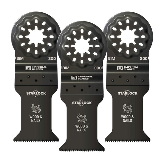 Imperial Blades Ibsl300-3 Starlock™ 1-3/8" Standard Wood & Nails Blade, 3pc