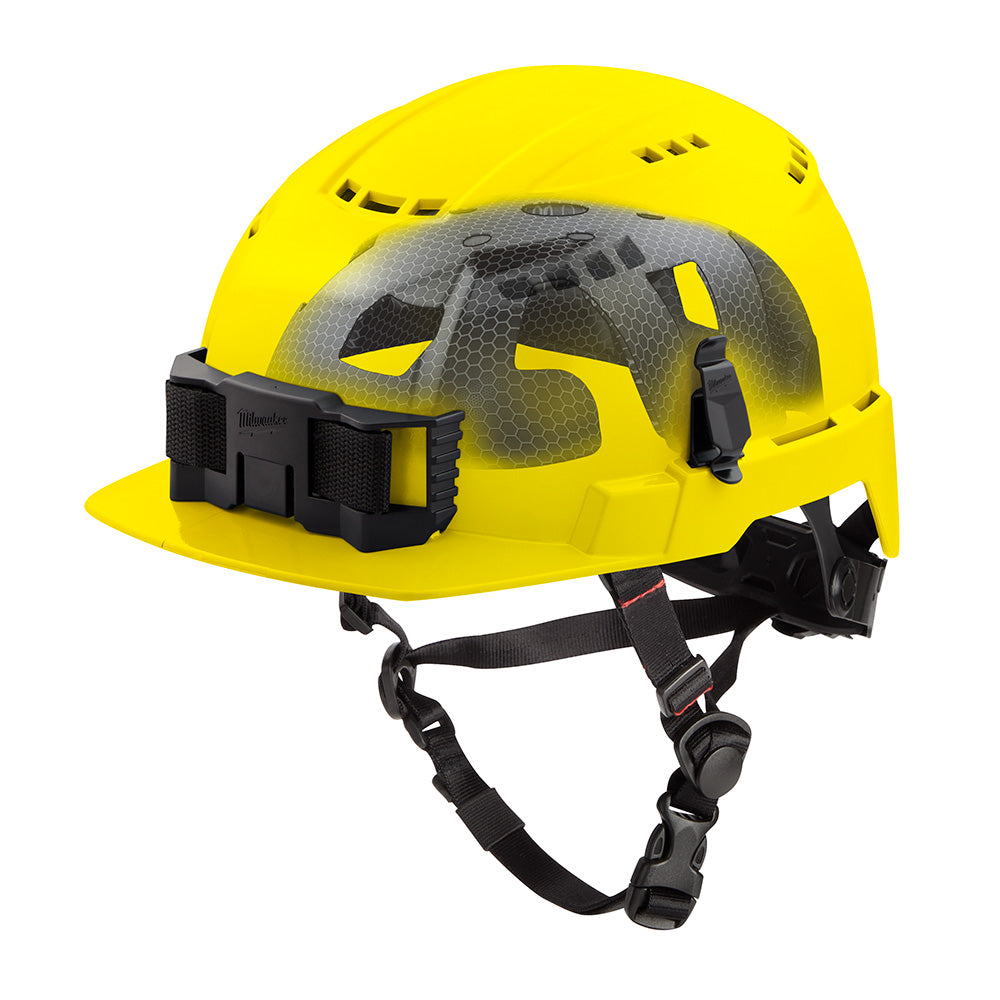 Bolt™ Casque de sécurité ventilé à visière avant jaune avec doublure Impact Armor™ USA - Type 2, Classe c