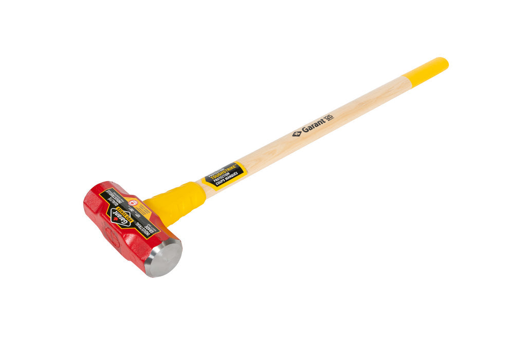 ledge hammer, 12 lbs, overstrike protection, 36" safety grip hickory hdle