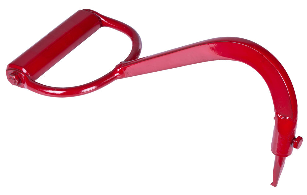 Pulp hook 5", forged steel, replaceable tip, hardwood hang grip.