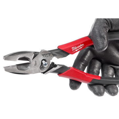 9" Lineman's Comfort Grip Pliers W/ Crimper And Bolt Cutter
