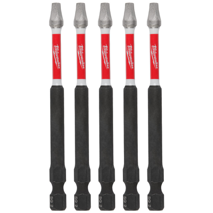 SHOCKWAVE™ 3-1/2” Impact Square Recess #2 Power Bit (5 PK)