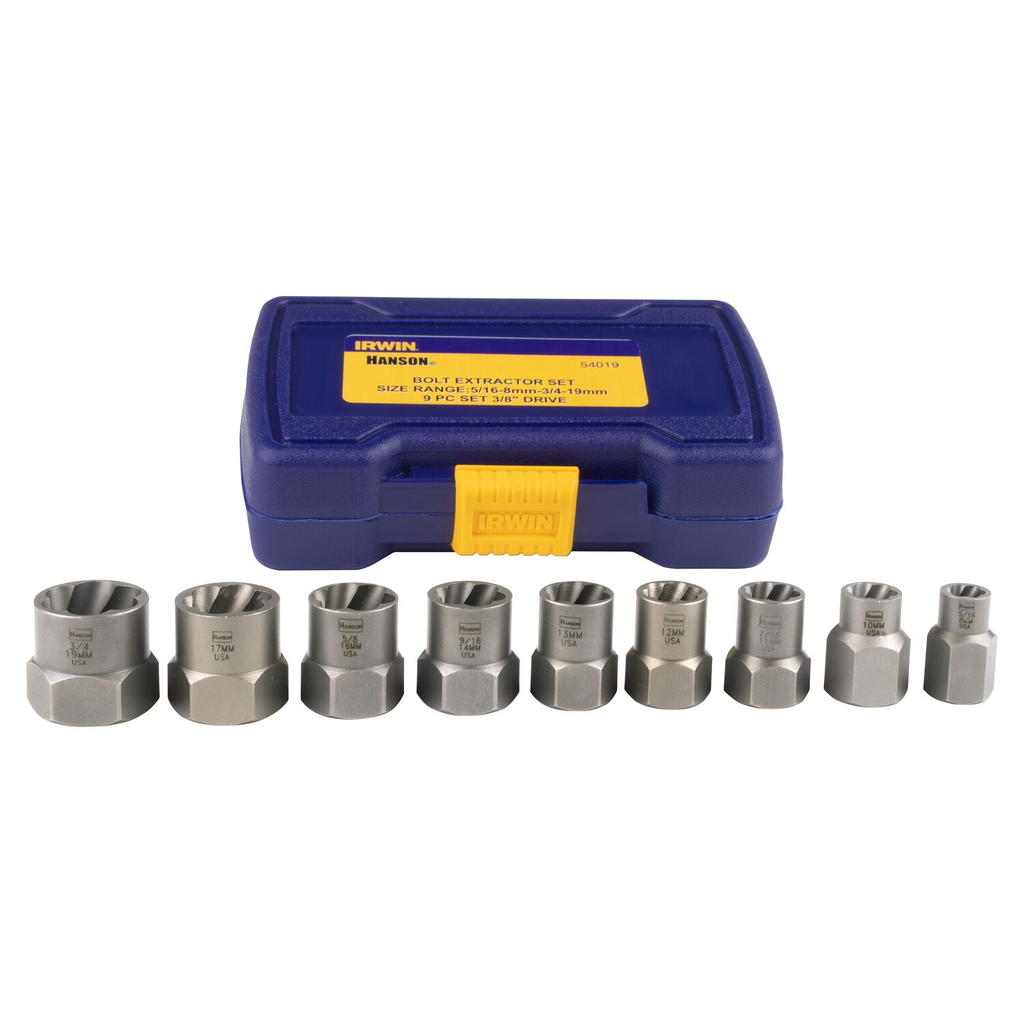 IRWIN Bolt Extractor Set, Metric, 9-Piece
