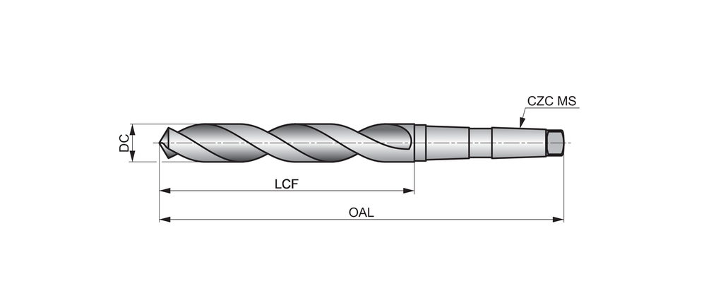 209 HSS Steam Oxide 118D TPR Shank JL Drill 37/64 inch