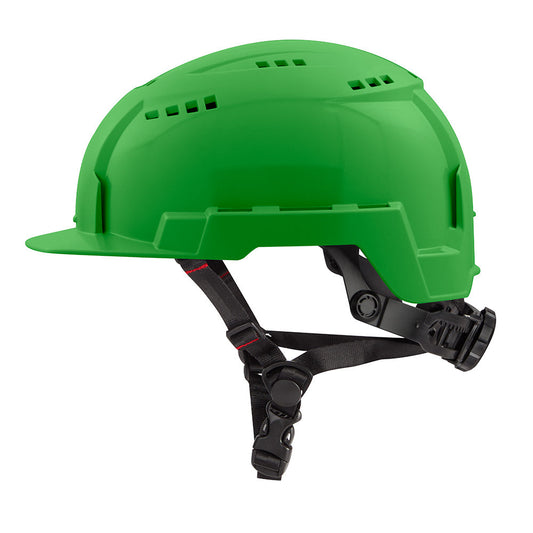 Green Front Brim Vented Safety Helmet Usa - Type 2, Class c