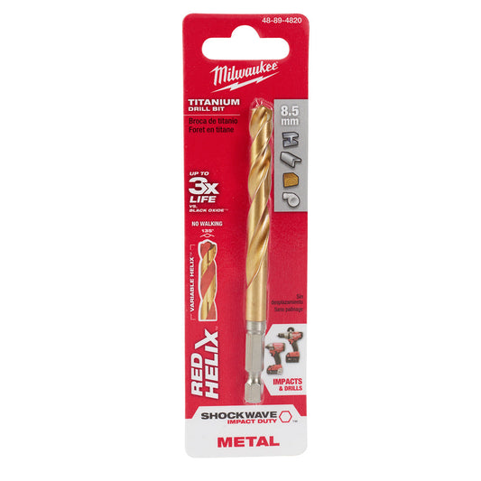 Shockwave™ Red Helix™ Titanium 8.5mm Metric Drill Bit