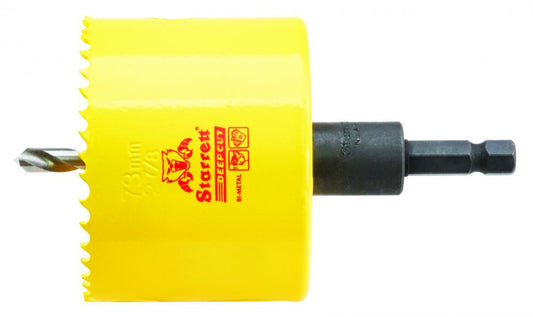 HSS Bi-Metal, Deep Cut Hole Saw With Arbor, 2-7/8" - 73mm Diameter