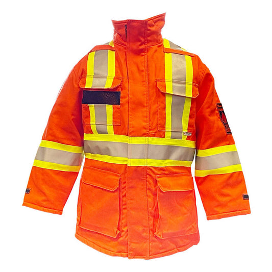 Parka isolée à rayures Viking® Firewall FR® CSA, orange, coton et nylon, XXL