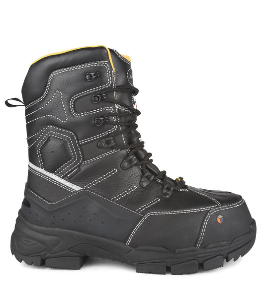 Bottes de travail haute visibilité Cannonball Thinsulate, noires, caoutchouc, pointure 40
