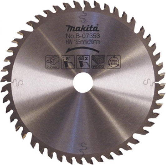 6-1/2" C.T. Circular Saw Blade 48T 20mm for Wood Finish - Plunge Cut