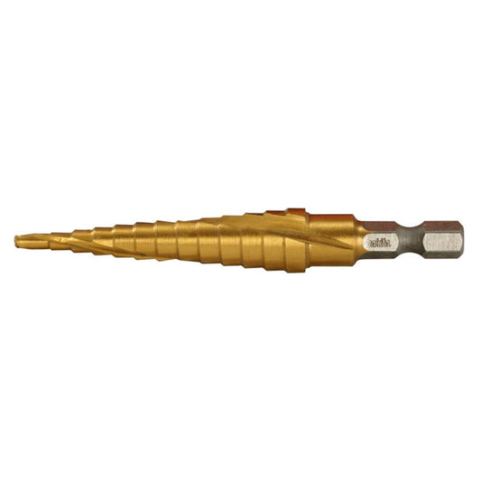 Gamme 1/8"-1/2", 13 mèches étagées avec tige 1/4"