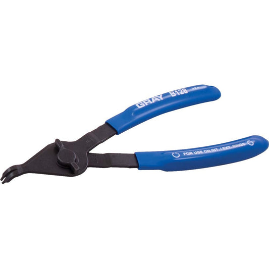 Pince à anneau élastique convertible de 7-1/4 pouces, interne/externe avec pointe fixe à 45 degrés de 0,070 pouce