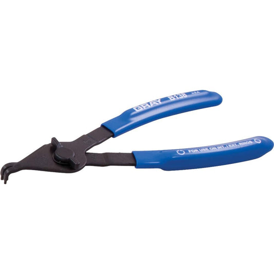 Pince à anneau élastique convertible de 7-1/4 pouces, interne/externe avec pointe fixe à 90 degrés de 0,070 pouce