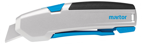 SECUPRO 625, Ergonomic Squeeze-Grip Knife, Rounded-Tip Trapezoid Blade