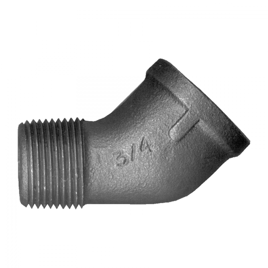 45° Street Elbow, Iron, 1/8 MPT x 1/8 FPT